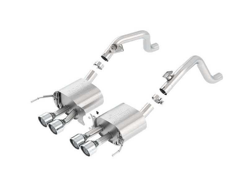 Borla 11881 ATAK 2.75" Axle-Back Exhaust with Polished Tip for 2014-2019 Corvette C7