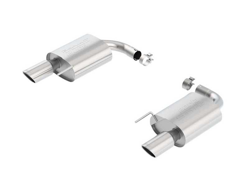 Borla 11887 S-Type 2.5" Axle-Back Exhaust Round 4" Chrome Tip for 2015-2017 Mustang GT 5.0