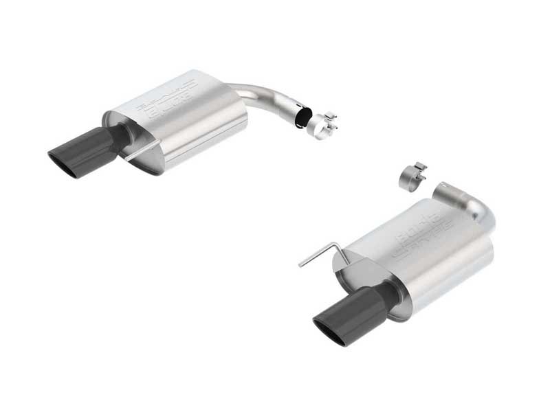 Borla 11887BC S-Type 2.5" Axle-Back Exhaust Round 4" Black Tip for 2015-2017 Mustang GT 5.0