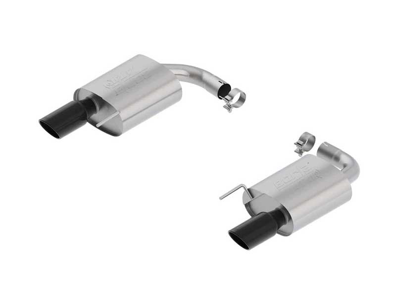 Borla 11895BC ATAK 2.5" Axle-Back Exhaust Round 4" Black Tip for 2015-2017 Mustang GT 5.0