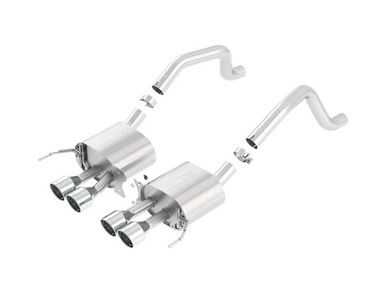 Borla 11908 S-Type 2.75" Axle-Back Exhaust Polished Tip for 2015-2019 Corvette C7 Z06 6.2