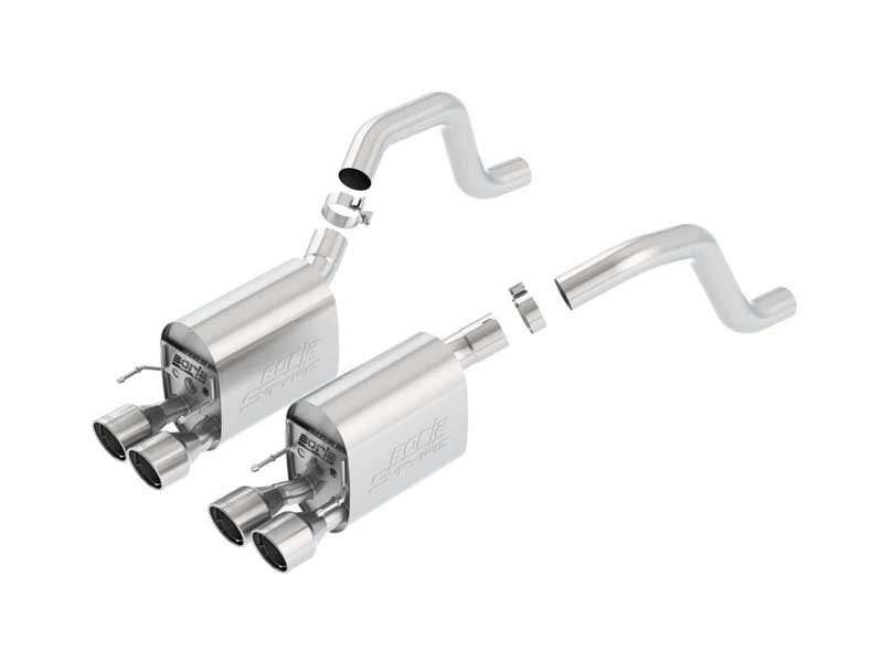 Borla 11917 S-Type 3-in Axle-Back Exhaust with Chrome Tip for 2006-2013 Corvette C6 Z06/ZR1 6.2/7.0