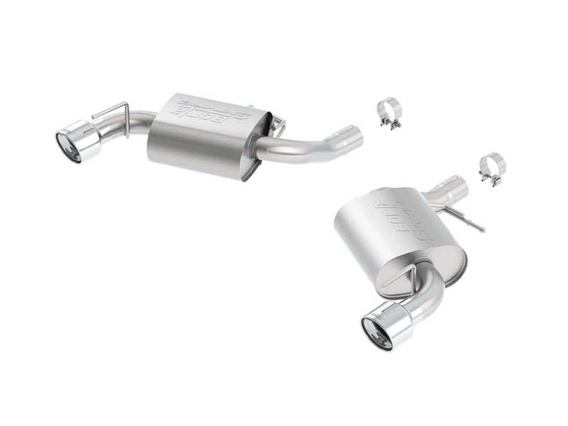 Borla 11922 S-Type 2.75" Axle-Back Exhaust with Round 4" Chrome Tip for 2016-2023 Camaro SS 6.2