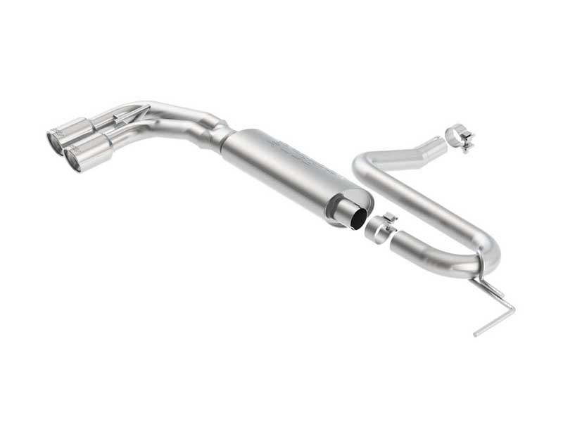 Borla 11945 S-Type 2.25-in Axle-Back Exhaust Round 3.15-in Chrome Tip for 2017-2019 Cruze RS 1.4