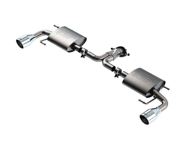 Borla 11968 Touring 2-in Axle-Back Exhaust Round 4-in Chrome Tip for 2017-2023 CX-5 2.5 Fwd/Awd 4DR