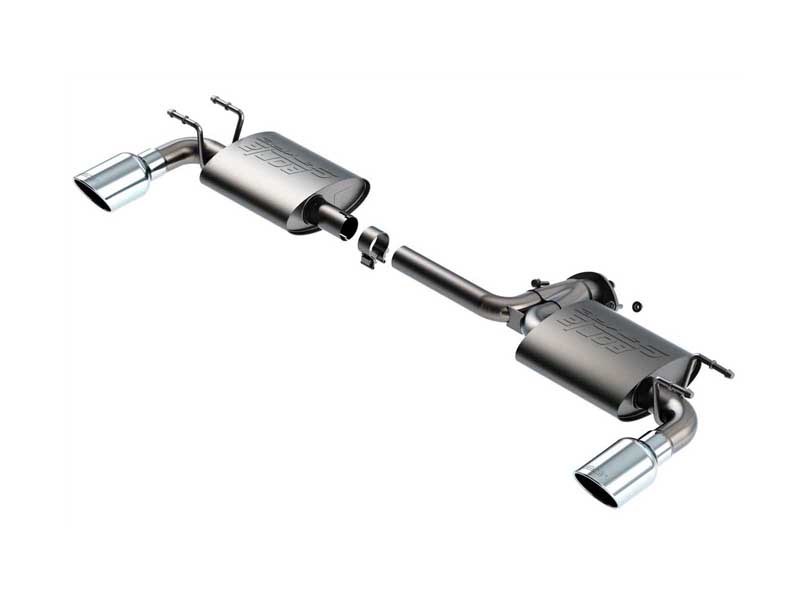 Borla 11970 S-Type 2.5" Axle-Back Exhaust Round 4" Chrome Tip for 2019-2023 Mazda 3 2.5/2.5T Hatch