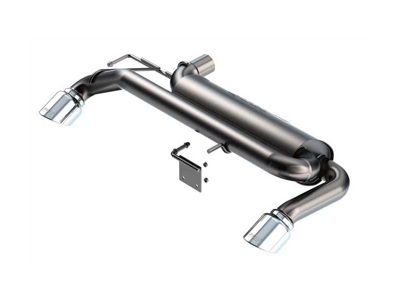 Borla 11974 S-Type 2.75-in Axle-Back Exhaust Round 4-in Chrome Tip for 2021-2023 Bronco 2.3 4WD 2DR/