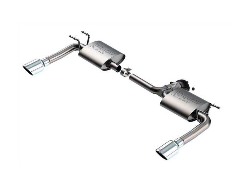 Borla 11982 S-Type 2.25" Axle-Back Exhaust Round 4" Chrome Tip for 2019-2023 Mazda 3 2.5