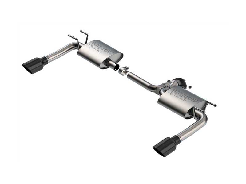Borla 11982BC S-Type 2.25" Axle-Back Exhaust Round 4" Black Tip for 2019-2023 Mazda 3 2.5