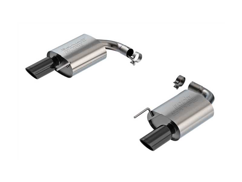 Borla 11986BC S-Type 2.5" Axle-Back Exhaust with Black Chrome Tips for 2024-Up Mustang 2.3L Ecoboost