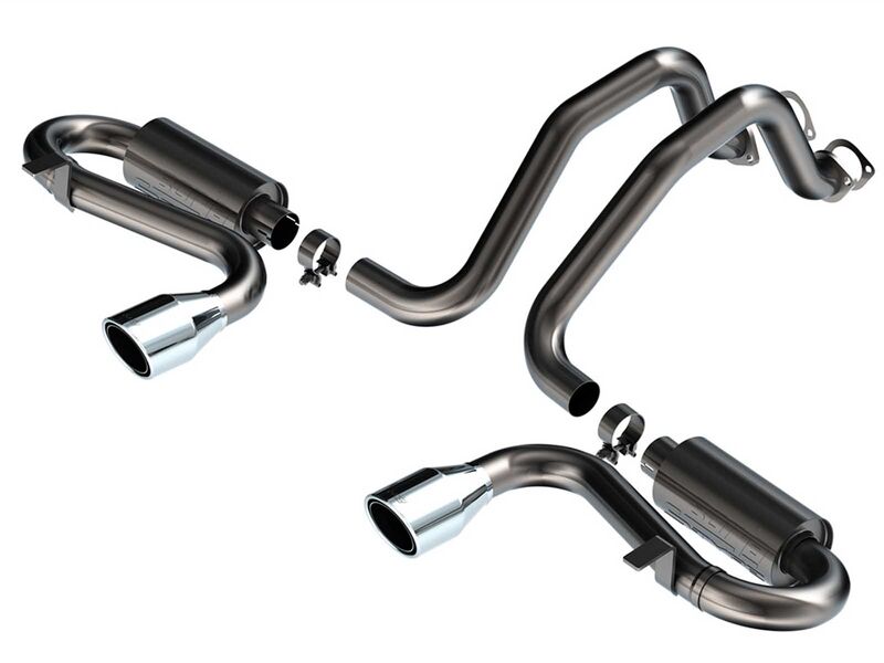 Borla 140017 S-Type 2.5" Cat-Back Exhaust Round 4.5" Polished Tip for 1997-2004 Corvette C5/Z06 5.7
