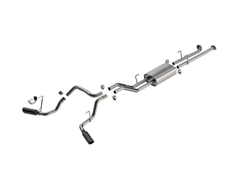 Borla 140238BC Touring 2.25" Cat-Back Exhaust with Black Chrome Tips for 2007-2021 Toyota Tundra