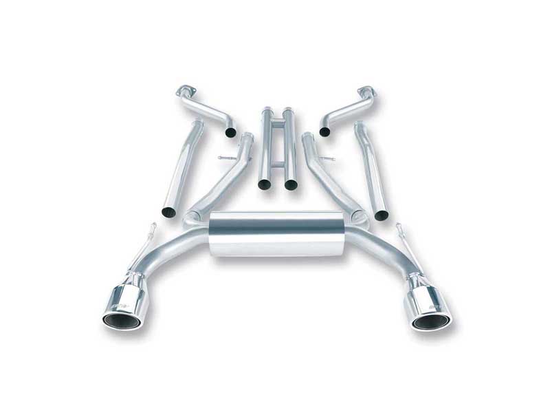Borla 140260 S-Type 2.25" Cat-Back Exhaust With H-Pipe Chrome Tip for 2008-2013 G37 3.7 Coupe Rwd
