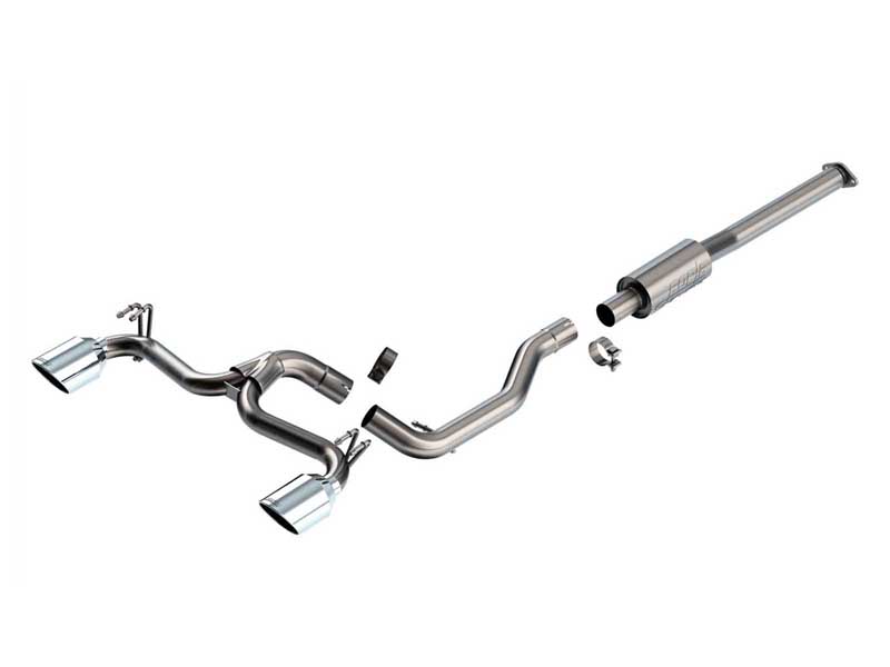 Borla 140285 S-Type 2.75-in Cat-Back Exhaust with 5-in Chrome Tip for 2008-2015 Lancer Evolution X 2