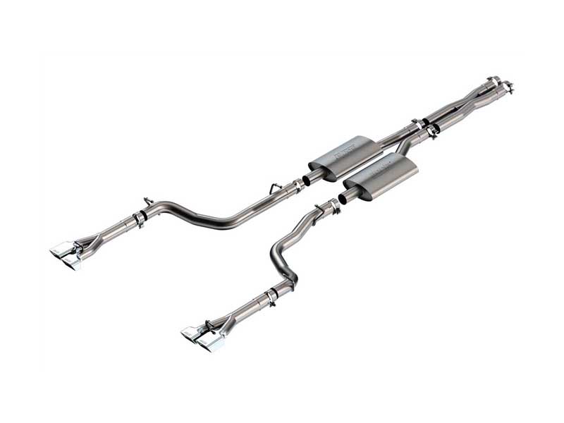 Borla 140286 S-Type 2.75" Cat-Back Exhaust With X-Pipe Chrome Tip for 2008-2010 Challenger SRT-8