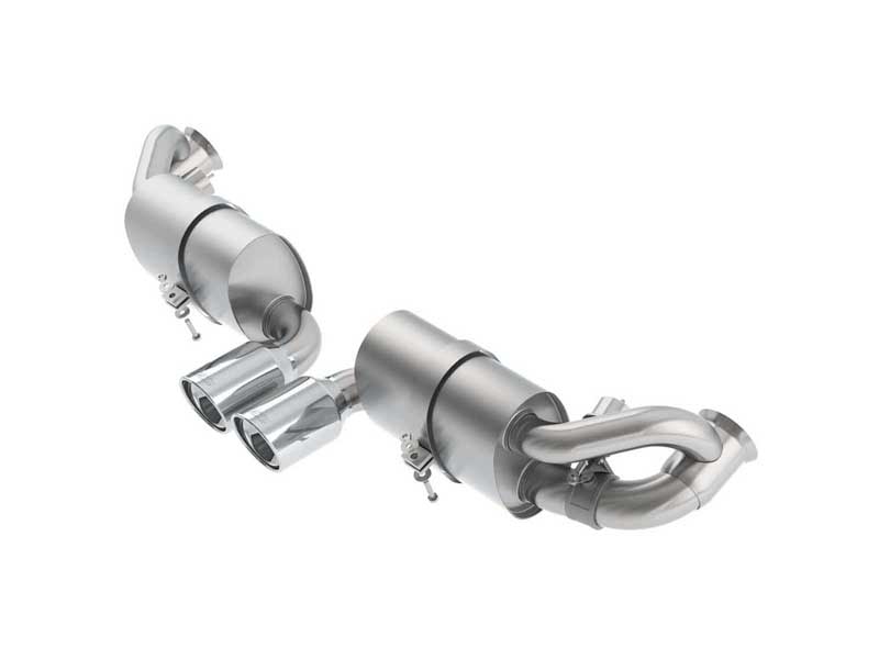 Borla 140304 S-Type 2.5" Cat-Back Exhaust with 4" Chrome Tip for 2007-2008 Porsche 911 997 GT3 3.6