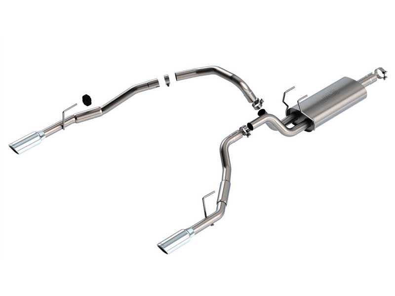 Borla 140308 S-Type 3-in Cat-Back Exhaust with Chrome Tip for 2009-2018 RAM 1500 / 1500 Classic 5.7