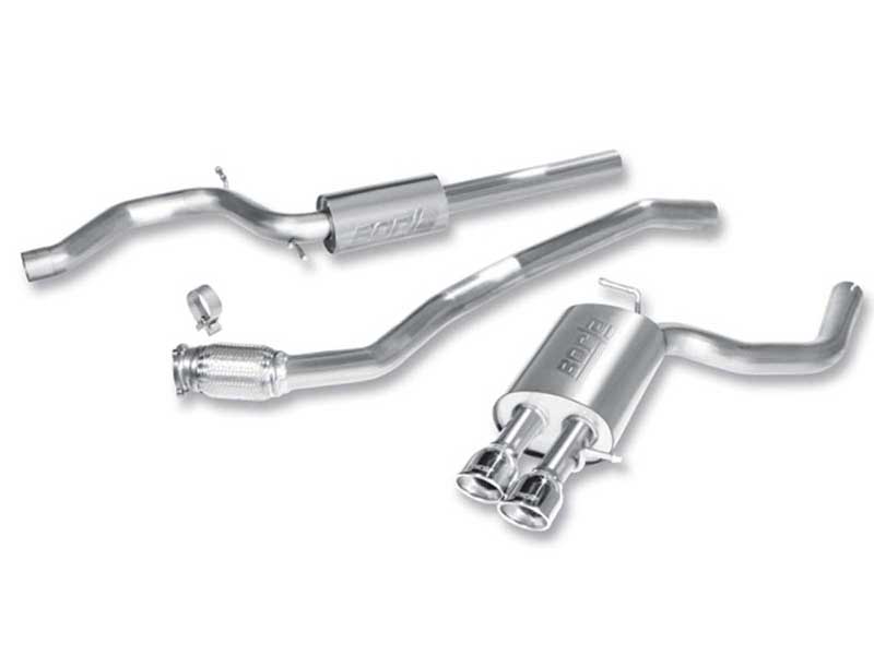 Borla 140315 S-Type 2.5" Cat-Back Exhaust with Chrome Tip for 2009-2016 Audi A4 2.0T B8 B8.5 FWD/AWD