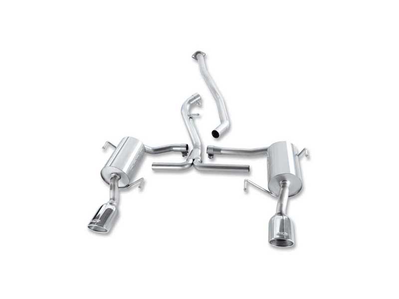 Borla 140324 S-Type 2.25-in Cat-Back Exhaust Chrome Tip for 2008-2011 Impreza 2.5 Sedan AWD