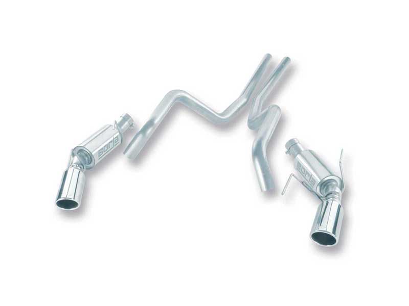 Borla 140329 ATAK 2.5" Cat-Back Exhaust Round 4" Chrome Tip for 2010 Mustang GT 4.6