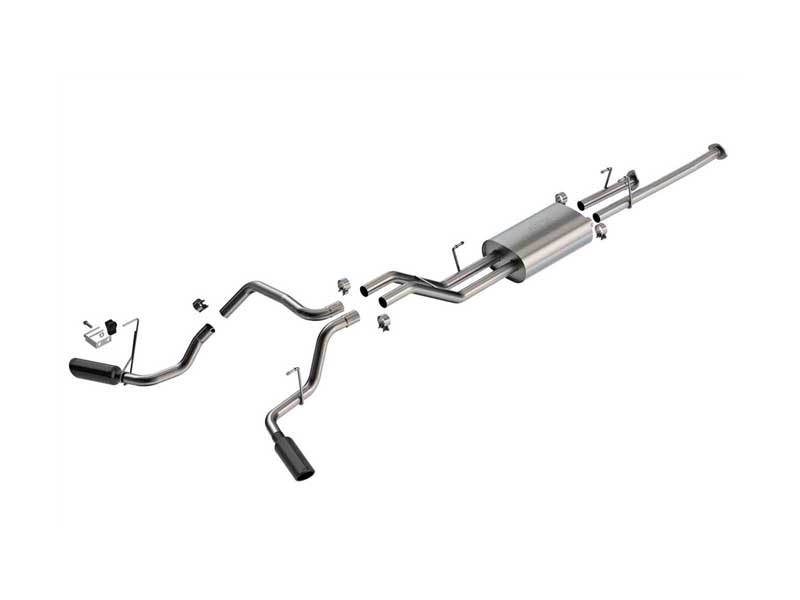 Borla 140332BC Touring 2.25" Cat-Back Exhaust with Black Chrome Tips for 2007-2021 Tundra 4.6L/5.7