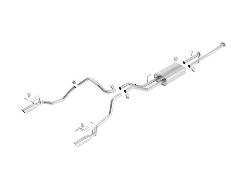 Borla 140333 Touring 2.25-in Cat-Back Exhaust with Chrome Tip for 2009-2013 Tundra 4.6 5.7 RCLB