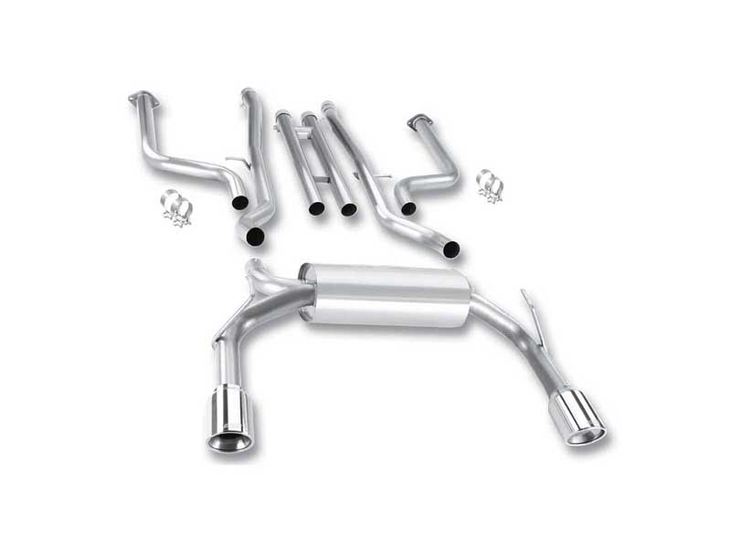 Borla 140339 S-Type 2.25" Cat-Back Exhaust With H-Pipe Round 4.5" Chrome Tip for 2009-2013 FX50 5.0