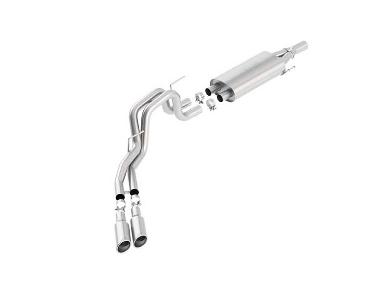 Borla 140383 S-Type 3-in Cat-Back Exhaust for 2010-2014 F-150 SVT Raptor /Harley 6.2 CCSB ECSB