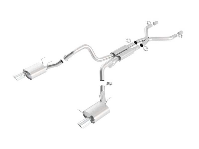 Borla 140389 S-Type 3-in Cat-Back Exhaust With X-Pipe for 2011-2012 Mustang GT 5.0 Shelby GT500 5.4