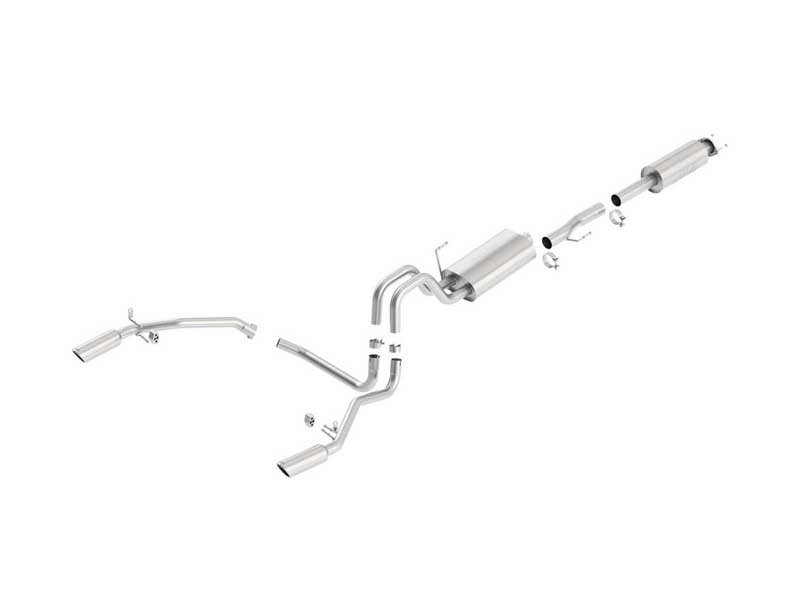 Borla 140416 S-Type 3" Cat-Back Exhaust Round 4" Chrome Tip for 2011-2014 F-150 5.0