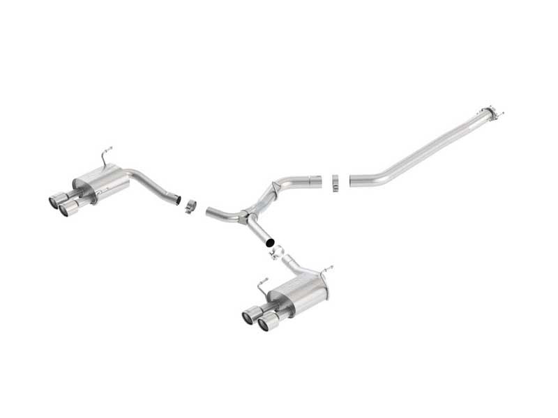 Borla 140418 ATAK 3" Cat-Back Exhaust with Round Chrome Tip for 2011-2014 WRX/WRX STi Sedan 2.5T