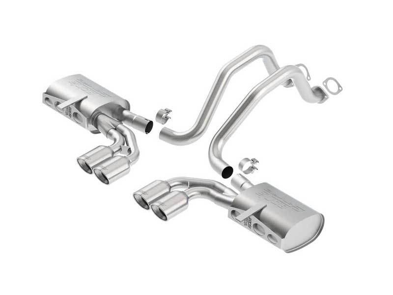 Borla 140427 S-Type 2.5" Cat-Back Exhaust with Dual 4.25" Tips for 1997-2004 Corvette 5.7