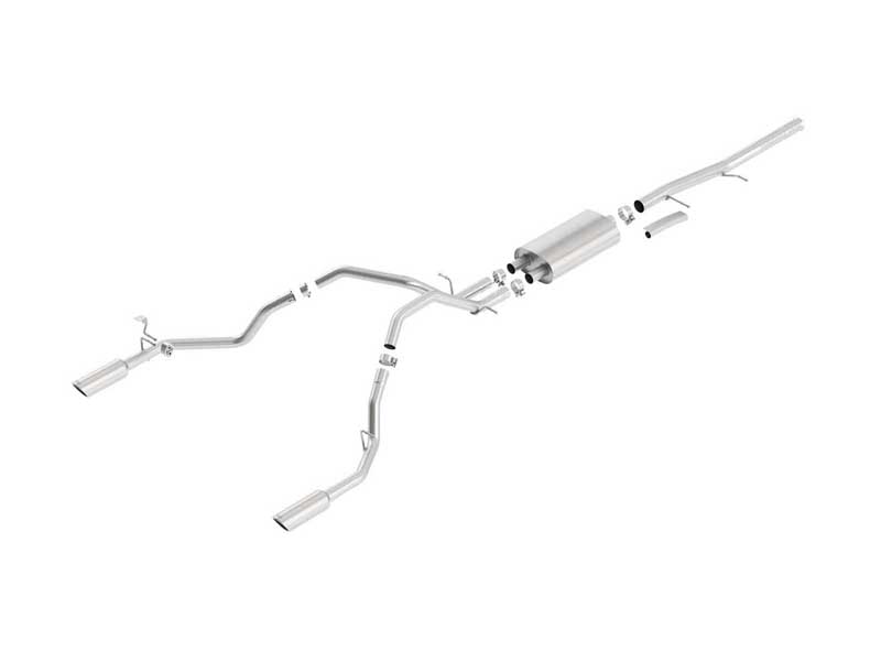 Borla 140429 S-Type 2.75-in Cat-Back Exhaust for 2009-2013 Silverado/Sierra 1500 4.8 5.3 6.2
