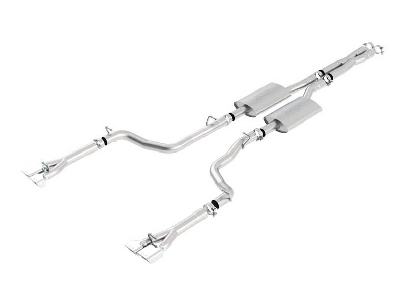 Borla 140435 S-Type 2.75" Cat-Back Exhaust With X-Pipe Chrome Tip for 2011-2014 Challenger SRT-8