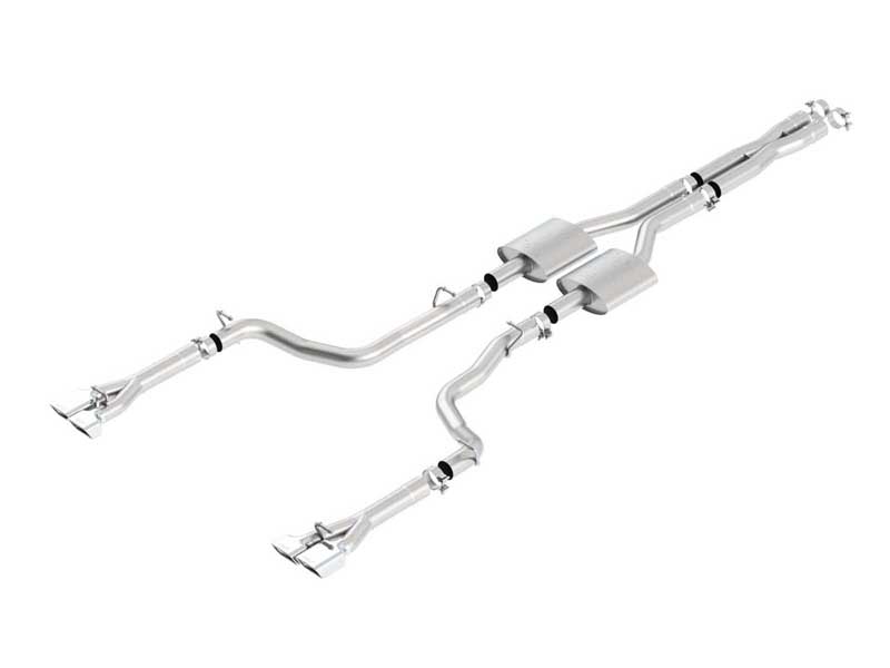 Borla 140436 ATAK 2.75" Cat-Back Exhaust With X-Pipe Chrome Tip for 2011-2014 Challenger SRT-8 6.4
