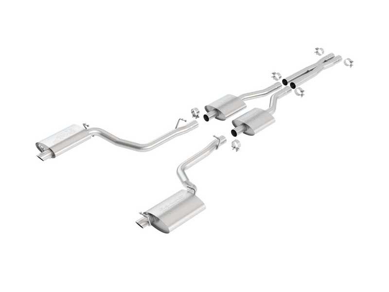 Borla 140443 S-Type 2.5-in Cat-Back Exhaust With X-Pipe Uses OEM Tips for 2011-2014 Charger/300C 5.7