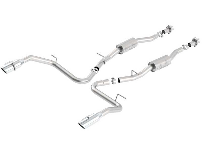 Borla 140446 ATAK 2.5-in Cat-Back Exhaust Round 4-in Chrome Tip for 1999-2004 Mustang Cobra 4.6/5.4
