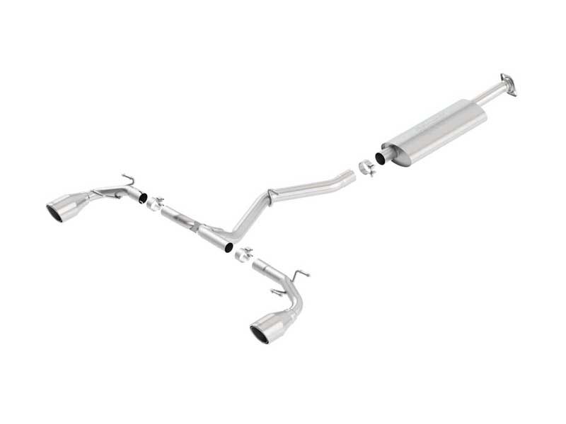 Borla 140496 S-Type 2.5-in Cat-Back Exhaust Round 4.5-in Chrome Tip for 2013-2020 FR-S/BRZ/86 2.0