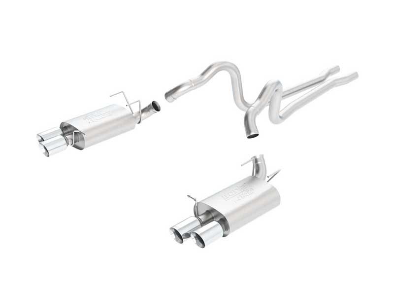 Borla 140501 ATAK 2.75" Cat-Back Exhaust Round 4" Chrome Tip for 2013-2014 Mustang Shelby GT500 5.8