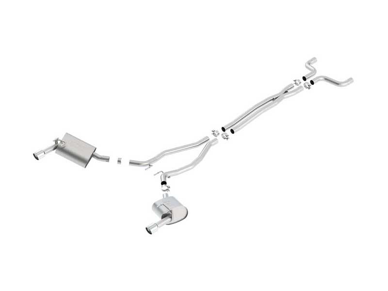 Borla 140526 S-Type 2.25" Cat-Back Exhaust for 2014-2015 Camaro 3.6 (except dual-mode exhaust)