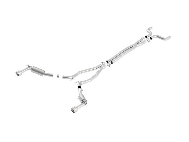 Borla 140530 S-Type 2.5" Cat-Back Exhaust Round 4.5" Chrome Tip for 2014-2015 Camaro 6.2
