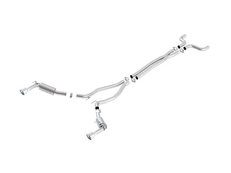 Borla 140532 ATAK 2.5-in Cat-Back Exhaust Round 4.5-in Chrome Tip for 2014-2015 Camaro 6.2