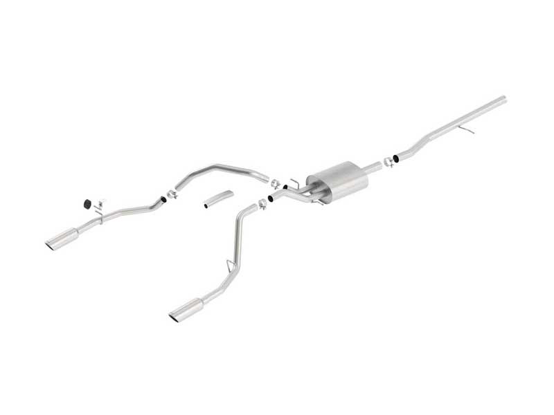 Borla 140535 Touring 2.75" Cat-Back Exhaust Chrome Tips 2014-18 Silverado/Sierra 1500 5.3 CCSB ECSTB