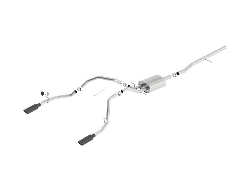 Borla 140535BC Touring 2.75" Cat-Back Exhaust Black Tip 2014-18 Silverado/Sierra 1500 5.3 CCSB ECSTB