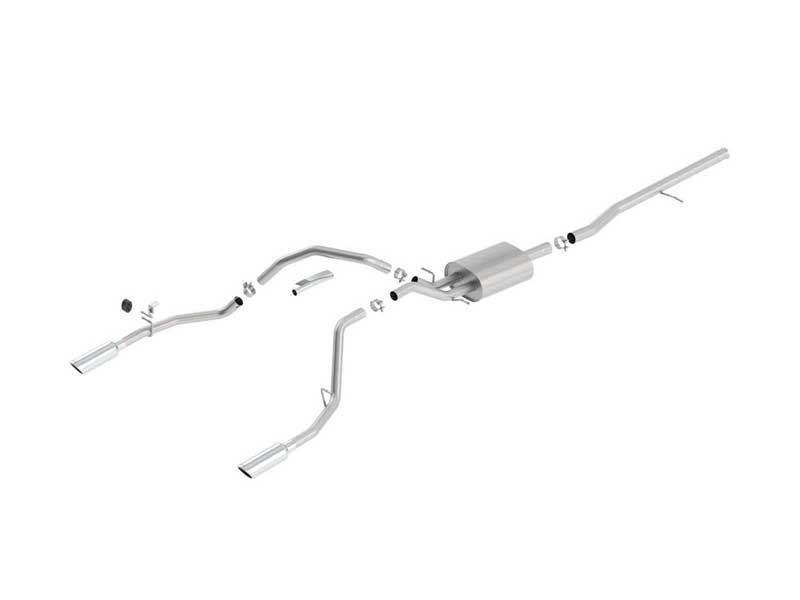 Borla 140536 S-Type 2.75-in Cat-Back Exhaust Chrome Tip for 2014-2018 Silverado/Sierra 1500 5.3