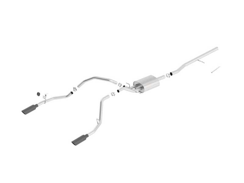 Borla 140537BC ATAK 2.75-in Cat-Back Exhaust Black Tip for 2014-2018 Silverado/Sierra 1500 5.3