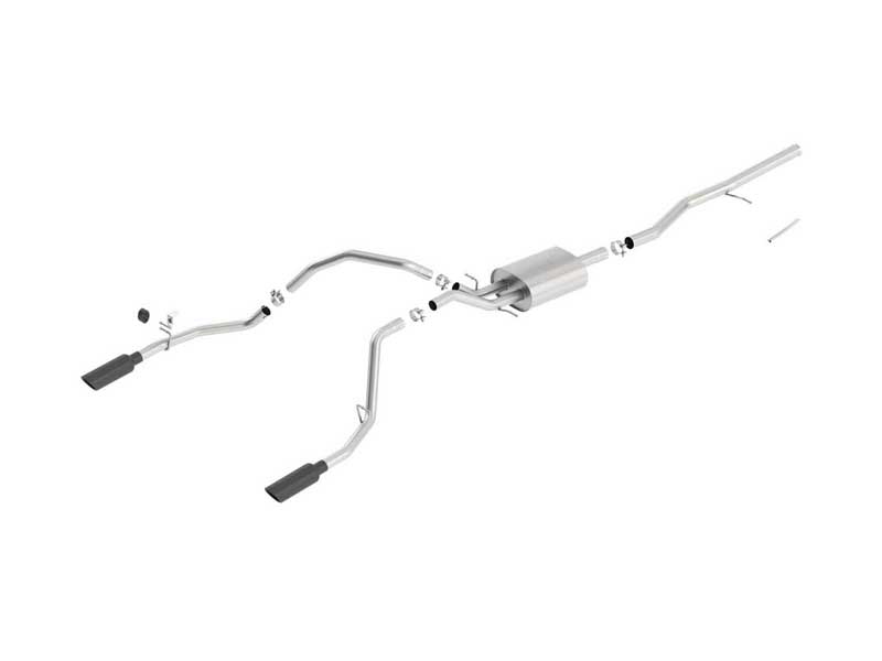 Borla 140538BC Touring 2.75" Cat-Back Exhaust with Black Tip 2014-18 Silverado/Sierra 1500 5.3 CCSTB