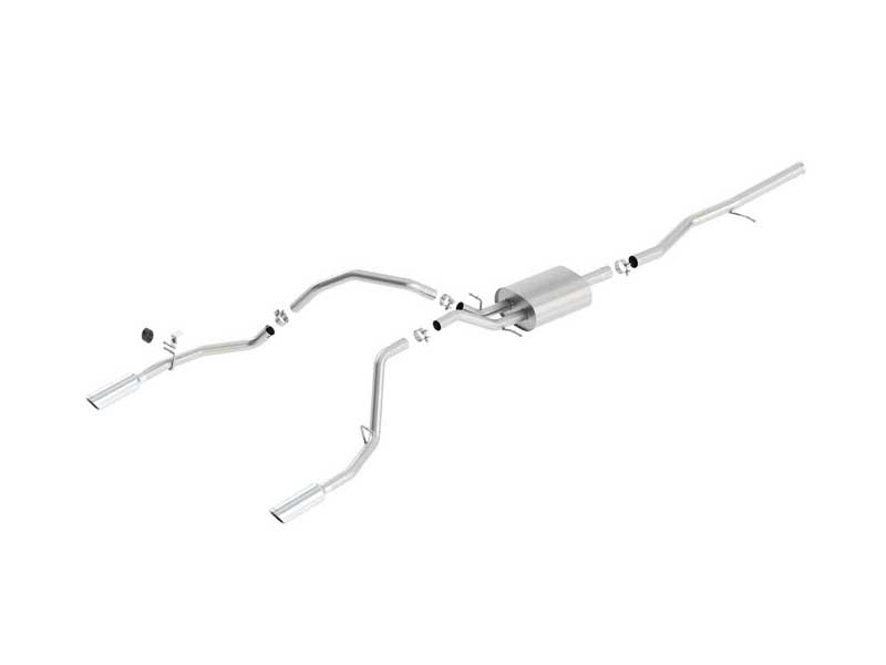 Borla 140539 S-Type 2.75-in Cat-Back Exhaust Chrome Tip for 2014-2018 Silverado/Sierra 1500 5.3