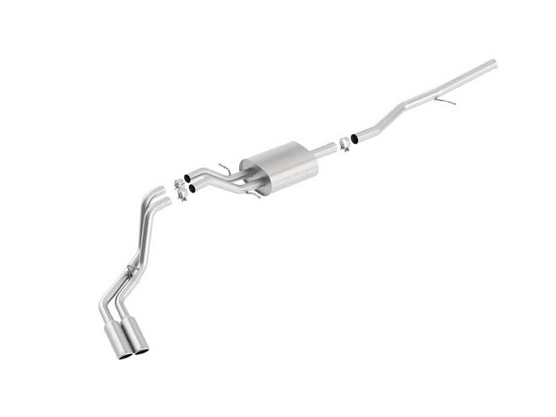 Borla 140551 S-Type 2.75-in Cat-Back Exhaust Chrome Tip for 2014-2018 Silverado/Sierra 1500 5.3 CCST