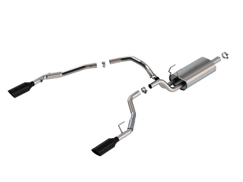 Borla 140552BC Touring 3-in Cat-Back Exhaust with Black Tip for 2009-2018 RAM 1500 / 1500 Classic 5.